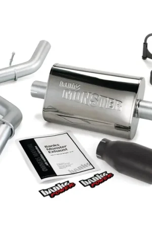 Banks Power 04-06 Jeep 4.0L Wrangler Unlimited Monster Exhaust Sys - SS Single Exhaust w/ Black Tip Professional Grade