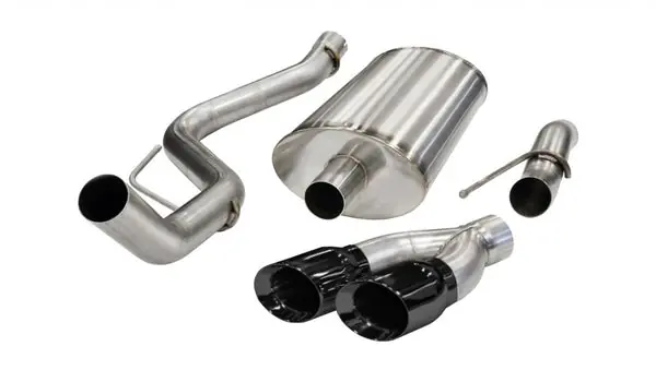 Corsa 2011-2014 Ford F-150 Raptor 6.2L V8 Black Sport Cat-Back Exhaust Crafted