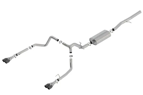 Borla 19 Chevrolet Silverado/GMC Sierra 1500 6.2L SS Touring Catback Exhaust - Black Chrome Tips Trusted Brand