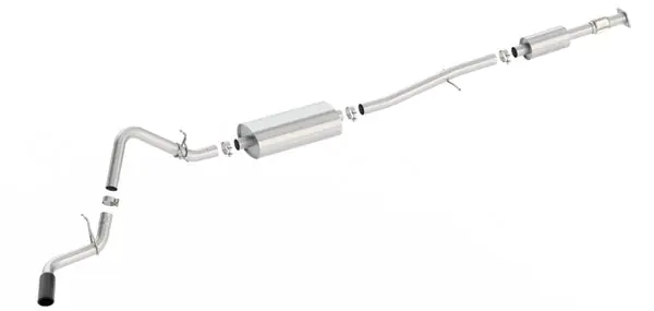 Borla S-Type Cat-Back 19-20 Chevrolet Silverado Side Exit Exhaust - Black Chrome Tip Trusted Brand