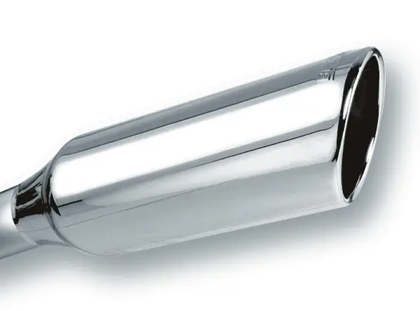 Borla 2.25in Inlet 4in Round Rolled Angle Cut x 12in Long Embossed Exhaust Tip Get Yours