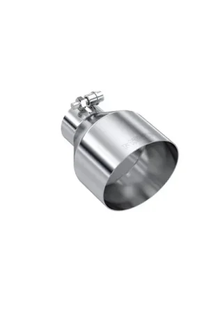 MBRP Universal T304 Stainless Steel Tip 2.5in ID / 5in OD Out / 6.5in Length Angle Cut Single Wall Must Have