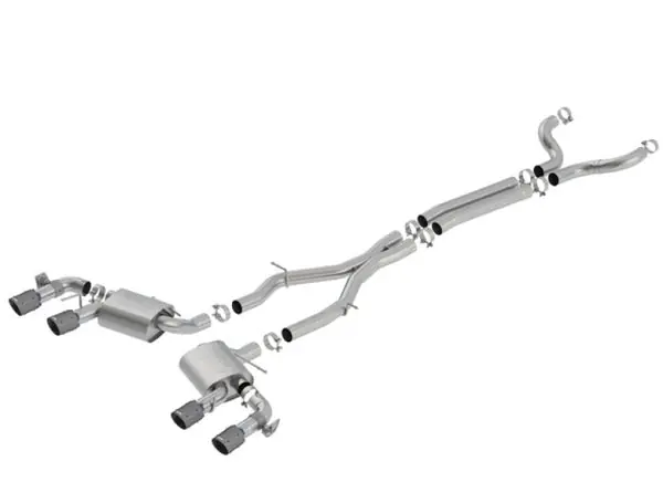 Low Price Borla 17-18 Chevrolet Camaro ZL1 6.2L V8 Atak Catback Exhaust w/ Dual Mode Valves CF Black Anod