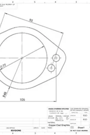 Deal Turbo XS 4 Hole 3in Gasket 105mm Center-to-Center (Fits WS-MP-V2 / WS02-RMA / WS02-RMA-TI)