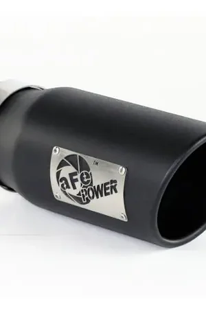 aFe Power Diesel Exhaust Tip Black- 4 in In x 5 out X 12 in Long Bolt On (Right) Editor’s Pick