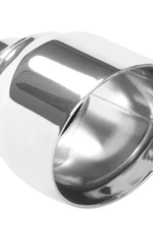 MagnaFlow Tip Stainless Double Wall Round Single Outlet Polished 4.5in DIA 2.5in Inlet 5.75in Length Premium