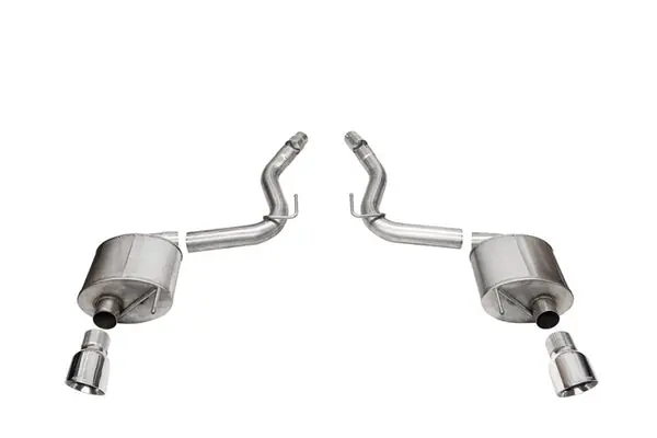 Best Choice Corsa 24+ Ford Mustang GT Touring Axle-Back Dual Rear Exit with 4.5in Pro Series Polished Tips
