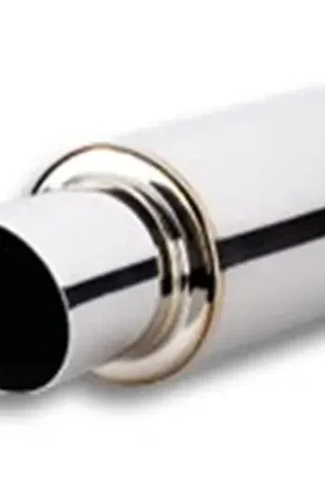 Vibrant TPV Turbo Round Muffler (17in Long) with 4in Round Tip Angle Cut - 3in inlet I.D. Deal