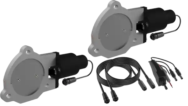 Shop Now QTP 3.5in Bolt-On QTEC Dual Electric Cutout Valves - Pair