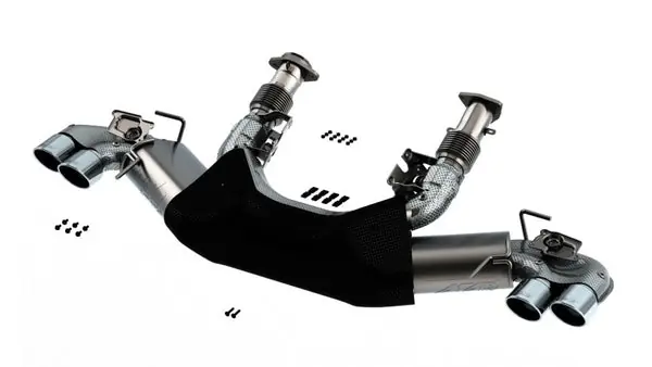 Borla 2020 Chevrolet Corvette C8 6.2L ATAK 3in Exhaust System Dual Round A/C Tips 4inx 4.75in Secure Checkout