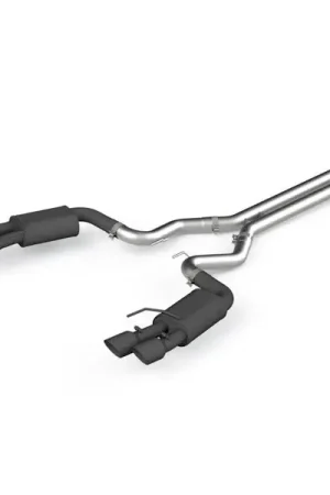 MBRP 18-19 Ford Mustang GT 5.0 3in Dual Split Rear Cat Back w/ Quad 4in Dual Wall Tips- Black Coated Limited Edition