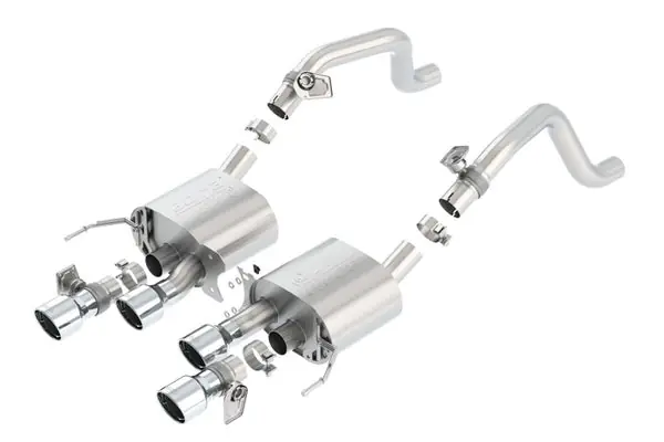 Super Sale Borla 14-15 Chevy Corvette C7 6.2L RWD w/AFM &NPP ATAK-Type Dual Rd Rolled Center Rear Exit Exhaust