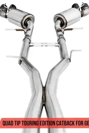 Weekend Sale AWE Tuning 16-24 Chevy Camaro SS Non-Res Cat-Back Exhaust -Touring Edition (Quad Diamond Black Tips)