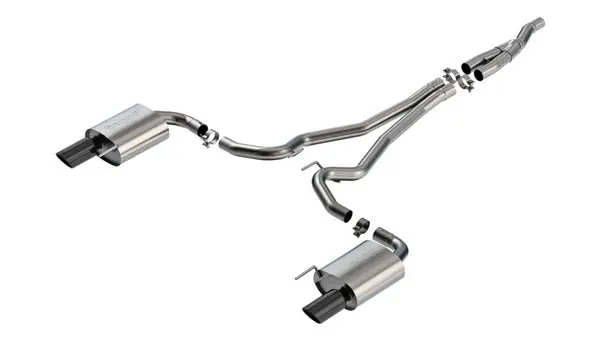 Buy Direct Borla 2024 Ford Mustang 2.3L Ecoboost 2.50 S-TYPE Black Chrome Catback Exhaust - Non-Active