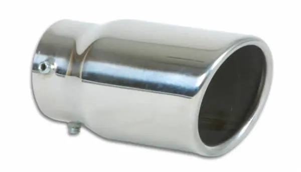 Vibrant 3in Round SS Bolt-On Exhaust Tip (Single Wall Angle Cut Rolled Edge) Secure Checkout