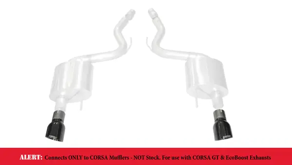Order Now Corsa 2015-2025 Ford Mustang GT 3.0in Inlet / 4.5in Outlet Black PVD Tip Kit (For Corsa ExhaustOnly)