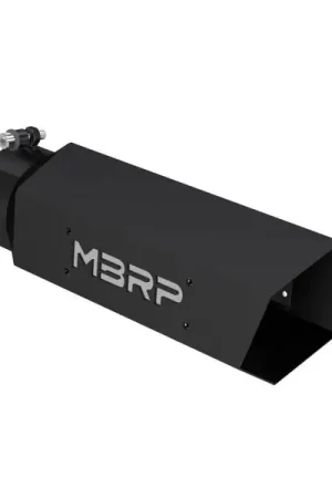 Direct From Factory MBRP Universal Hex Tip 4in Inlet 16in Length w/ Logo - Black Coated