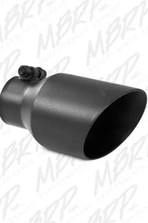 MBRP Universal 4in OD Dual Wall Angled 2.5in Inlet 8in Length Exhaust Tip - Black Super Sale