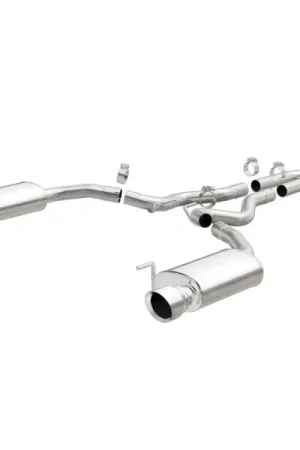 MagnaFlow Cat Back, SS, 2.5in, Street, Dual Split Polished 4.5in Tips 2015 Ford Mustang Ecoboost Editor’s Pick