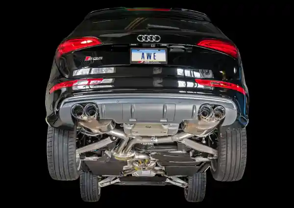 AWE Tuning Audi 8R SQ5 Touring Edition Exhaust - Quad Outlet Chrome Silver Tips Crafted