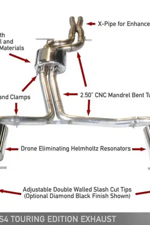 Money Back Guarantee AWE Tuning Audi B8 / B8.5 S4 3.0T Touring Edition Exhaust - Chrome Silver Tips (90mm)