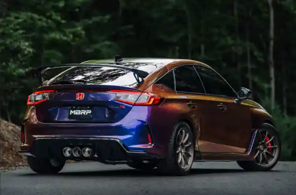 Markdown MBRP 23-24 Honda Civic Type R 2.0L T304 SS 3in Cat-Back Exhaust Triple Center Outlet w/ Burnt Tips