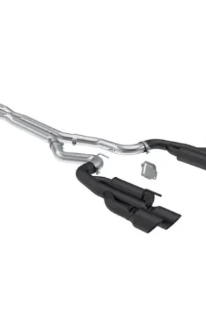 Big Sale MBRP 2024+ Ford Mustang 5.0L Blk Alum. SS 3in Cat-Back Exhaust w/ Quad Blk Tips (Valve Delete)