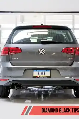 AWE Tuning VW MK7 Golf 1.8T Track Edition Exhaust w/Diamond Black Tips (90mm) Best Price