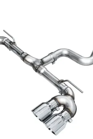 Final Sale AWE MK8 Volkswagen Golf R 3in Track Edition Quad Exhaust - Chrome Silver Tips