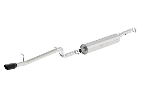 Borla 12-16 Jeep Wrangler V6 4WD Dirt Sport Cat-Back 2.5in Single Square Rolled Angle Cut Rear In Demand