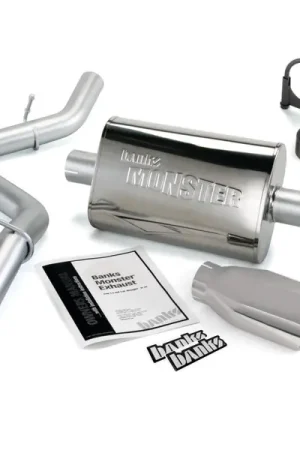 Seasonal Sale Banks Power 04-06 Jeep 4.0L Wrangler Unlimited Monster Exhaust Sys - SS Single Exhaust w/ Chrome Tip