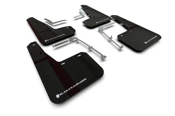 Rally Armor 20-25 Toyota GR Yaris Black Mud Flap w/White Logo Budget