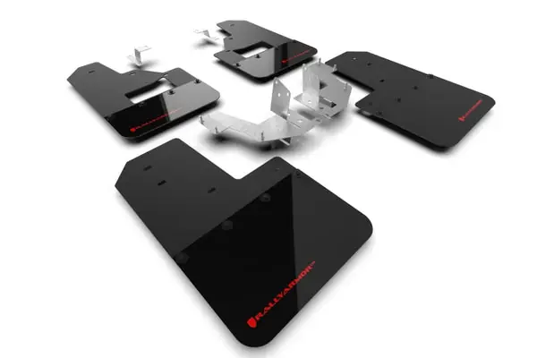 Final Sale Rally Armor 21-25 Ford Bronco (Plstc Bmpr + RB - NO Rptr/Sprt) Blk Mud Flap w/Red Logo