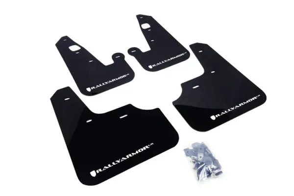 Rally Armor 07-17 Mitsubishi Lancer Black UR Mud Flap w/ White Logo Shop Now