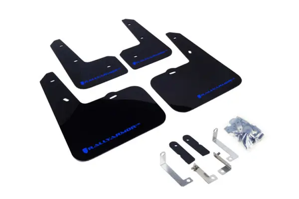 Exclusive Offer Rally Armor 12-18 Hyundai Veloster Black UR Mud Flap w/ Blue Logo