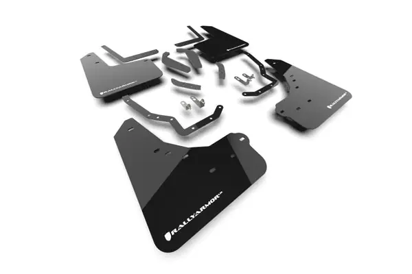 Hassle-Free Returns Rally Armor 2025+ Toyota 4Runner Black UR Mud Flap w/ White Logo