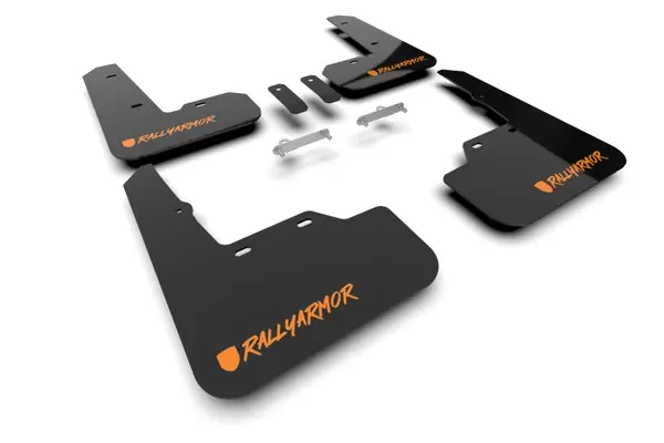 Price Cut Rally Armor 22-25 Subaru WRX Black UR Mud Flap Altered Font Orange Logo