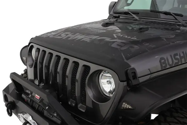 Best Choice Bushwacker 18-19 Jeep Wrangler Rubicon/Sport//Unlimited/Sport S Hood Stone Guard- Black