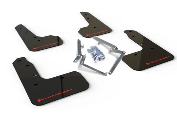 Rally Armor 17-19 Honda Civic Sport/Sport Touring Black UR Mud Flap w/Red Logo Special Offer