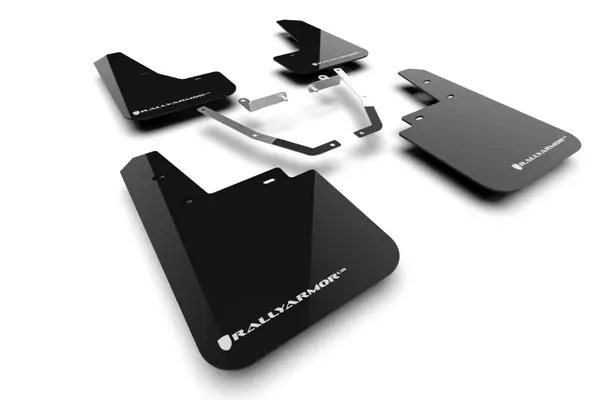 Hot Deal Rally Armor 24-25 Subaru Crosstrek (Wilderness Only) Black UR Mud Flap W/White Logo No Drilling Req