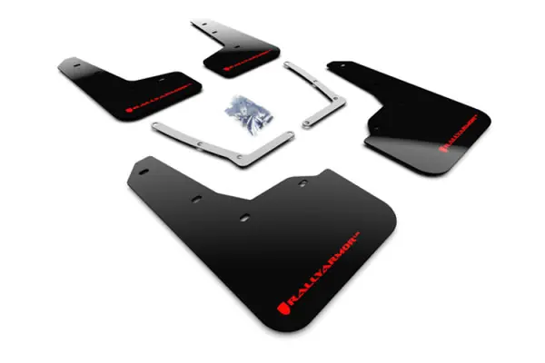 Next Day Delivery Rally Armor 16-21 Honda Civic Si Black UR Mud Flap w/Red Logo