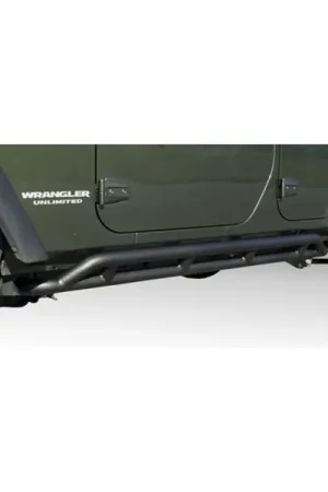 No Minimum Order Rugged Ridge RRC Rocker Guards Black 07-18 4-Door Jeep Wrangler