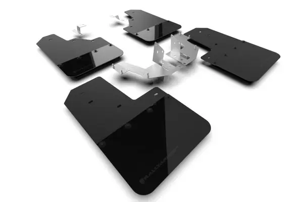 Bulk Order Rally Armor 21-25 Ford Bronco (Plstc Bmpr - NO Rptr/Sprt - NO RR/RB) Blk Mud Flap w/Met. Blk Logo