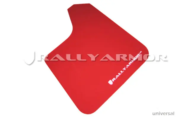 Rally Armor Universal Fit (No Hardware) Red UR Mud Flap w/ White Logo Latest