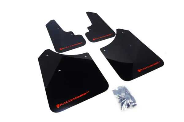Rally Armor 03-08 Subaru Forester Black UR Mud Flap w/ Red Logo Latest