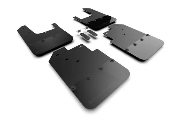 Rally Armor 16-23 Toyota Tacoma Gen 3 Black Mud Flap w/Metallic Black Logo Cheap