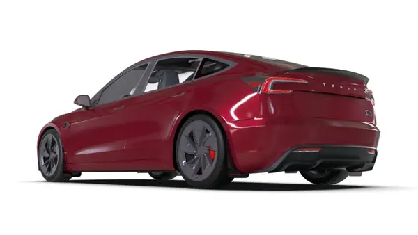 Express Delivery Rally Armor 24-25 Tesla Model 3 Highland Black UR Mud Flap Metallic Black Logo