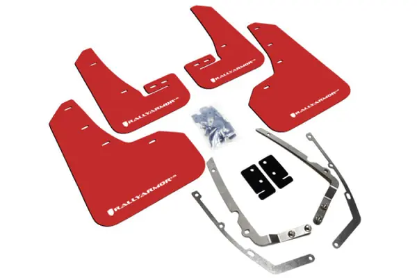 Original Rally Armor 15-21 MKVII VW Golf/GTI Red UR Mud Flap w/White Logo