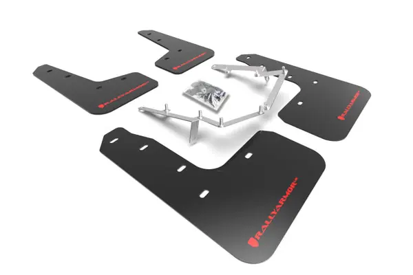 Weekend Sale Rally Armor 17-21 Honda Civic EX/EX-L/LX (Hatchback) Black UR Mud Flap Red Logo