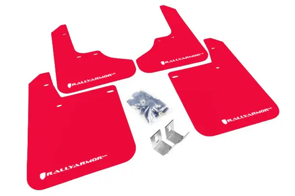Popular Rally Armor 93-01 Subaru Impreza RS Red UR Mud Flap w/ White Logo
